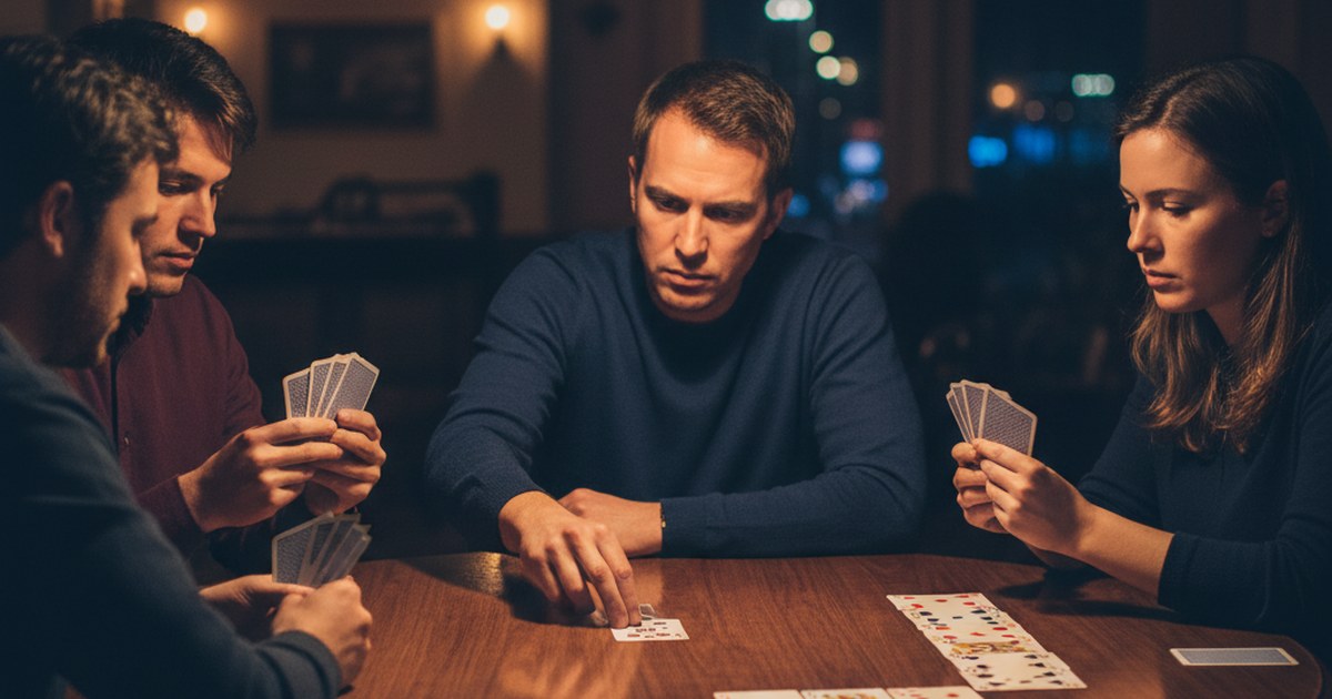 People playing contract bridge: Read the Lead