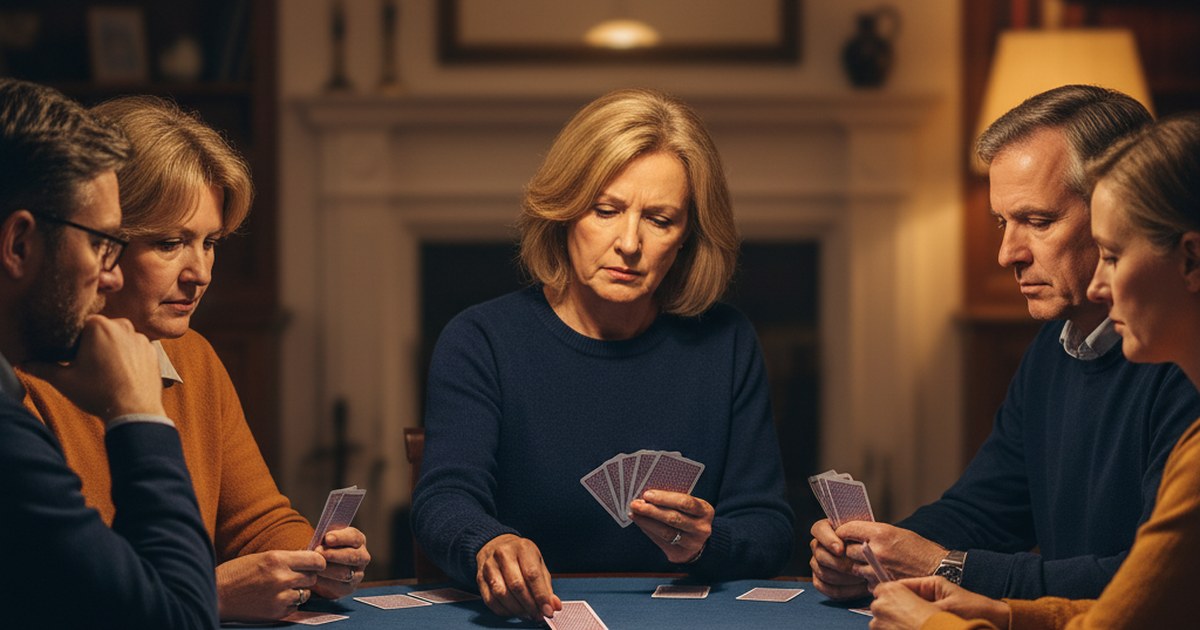 People playing contract bridge: Listen to the Bidding